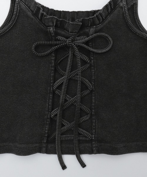 WEGO（ウィゴー）の「WEGO/レースアップデザインキャミ（キャミソール・レディース・スミクロ/ホワイト・FREE）」の22枚目の写真