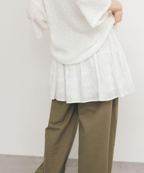 KBF（ケイビーエフ）の「エンブロイダリーミニスカート（スカート・レディース・ブラック/オフホワイト・ONE）」の8枚目の写真