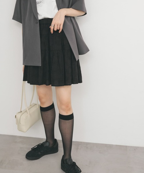 KBF（ケイビーエフ）の「エンブロイダリーミニスカート（スカート・レディース・ブラック/オフホワイト・ONE）」の16枚目の写真