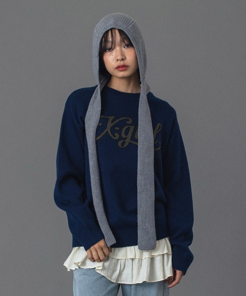 【X-girl】Numbering Knit Top 105243015001-1.jpg