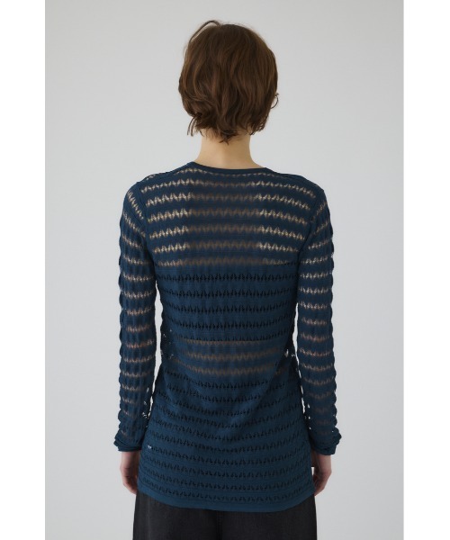 リムアーク　ニット Crochet open knit C/D クロシェオープンニットカーディガン