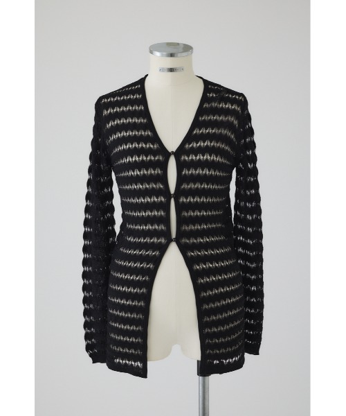 RIM.ARK(リムアーク)の「【LIMITED TIMESALE -2/15 23:59】Crochet open knit C/D クロシェオープンニットカーディガン(ニット/セーター・レディース・ベージュ/ブラック/ブルー/マジェンタ・FREE)」の5枚目の写真