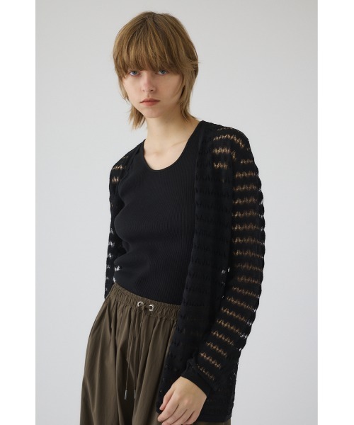 RIM.ARK(リムアーク)の「【LIMITED TIMESALE -2/15 23:59】Crochet open knit C/D クロシェオープンニットカーディガン(ニット/セーター・レディース・ベージュ/ブラック/ブルー/マジェンタ・FREE)」の12枚目の写真