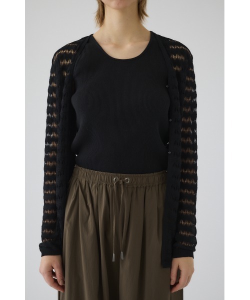 RIM.ARK(リムアーク)の「【LIMITED TIMESALE -2/15 23:59】Crochet open knit C/D クロシェオープンニットカーディガン(ニット/セーター・レディース・ベージュ/ブラック/ブルー/マジェンタ・FREE)」の9枚目の写真