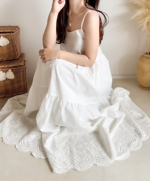 kbt様 ワンピース M白 タックデザイン幾何柄ワンピース/洗える(ワンピース) | MK MICHEL