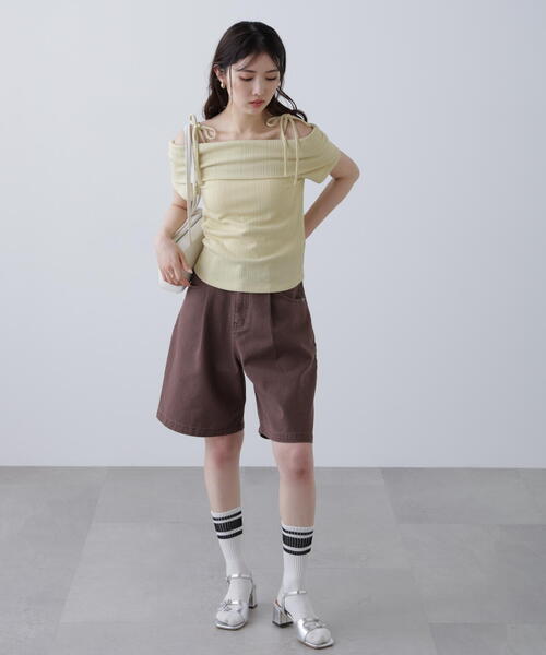 新品⭐︎ MACHATT⭐︎タックハーフデニム⭐︎38 タックハーフデニムパンツ | FREE'S MART（フリーズマート