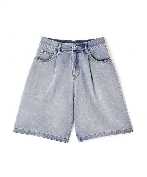 FREE'S MART（フリーズマート）の「◆タックハーフデニムパンツ（デニムパンツ・レディース・ブラウン系その他/ブルー系その他・SMALL/MEDIUM）」の9枚目の写真