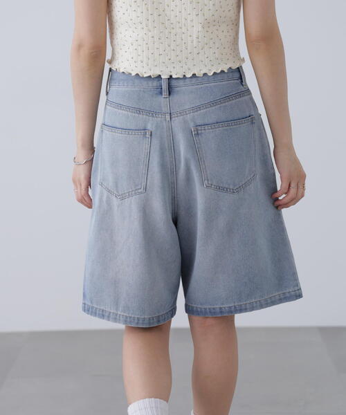 FREE'S MART（フリーズマート）の「◆タックハーフデニムパンツ（デニムパンツ・レディース・ブラウン系その他/ブルー系その他・SMALL/MEDIUM）」の19枚目の写真