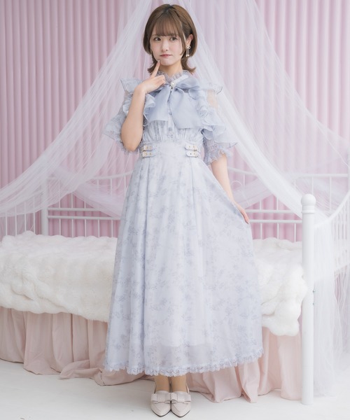 couture BY ROJITA(クチュールバイロジータ)の「ボウタイリボンシアーワンピース(ワンピース・レディース・ホワイト/パープル/アイボリー/ブルー・FREE)」の17枚目の写真