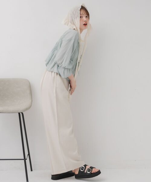 RETRO GIRL（レトロガール）の「アソート前リボンBL（シャツ/ブラウス・レディース・オフホワイト/ナチュラル/ブルー/オレンジ・FREE）」の6枚目の写真