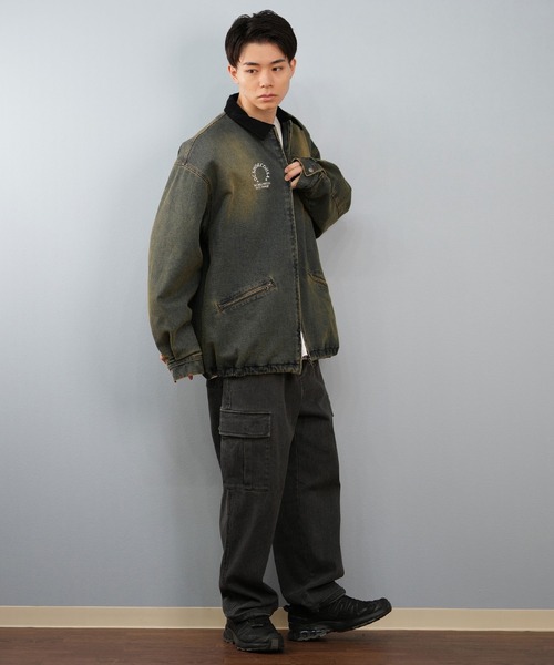 DC（ディーシー）の「DC/ディーシー 25 PADDED WORK JACKET デニム ワークジャケット DJK254026（ブルゾン・メンズ・ダークインディゴブルー/ライトインディゴブルー/ケミカルウォッシュ・M/L/XL）」の8枚目の写真