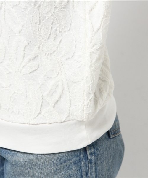 MOUSSY(マウジー)の「LACE H/N TOPS J(Tシャツ/カットソー・レディース・カーキ/ブラック/オフホワイト・FREE)」の10枚目の写真