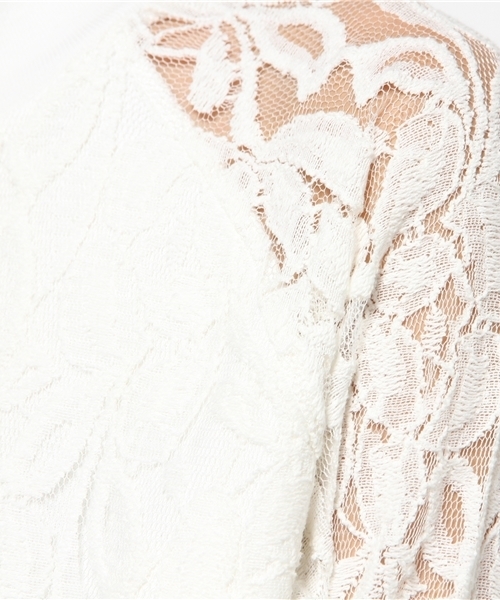 MOUSSY(マウジー)の「LACE H/N TOPS J(Tシャツ/カットソー・レディース・カーキ/ブラック/オフホワイト・FREE)」の11枚目の写真