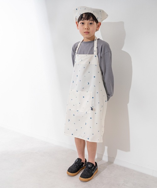 エプロン・三角巾 MM スケーター エプロン 三角巾 セット 子供用 100〜110cm （ 子供