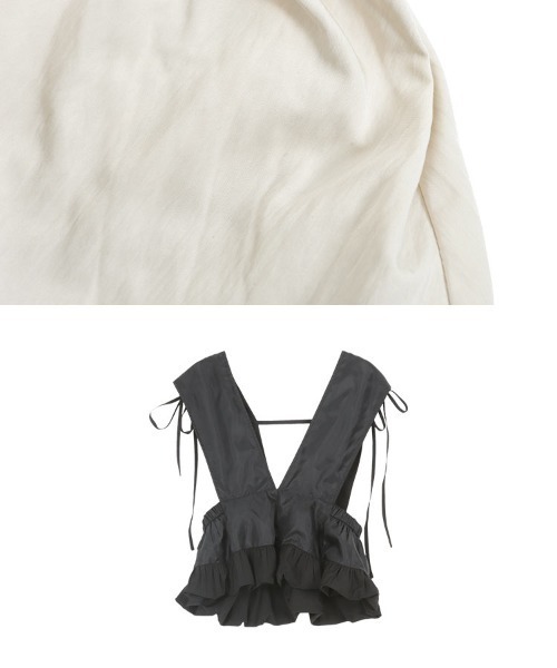 KOBE LETTUCE（コウベレタス）の「バルーンペプラムビスチェトップス（ベスト・レディース・アイボリー系/ブラック/ネイビー・M）」の10枚目の写真