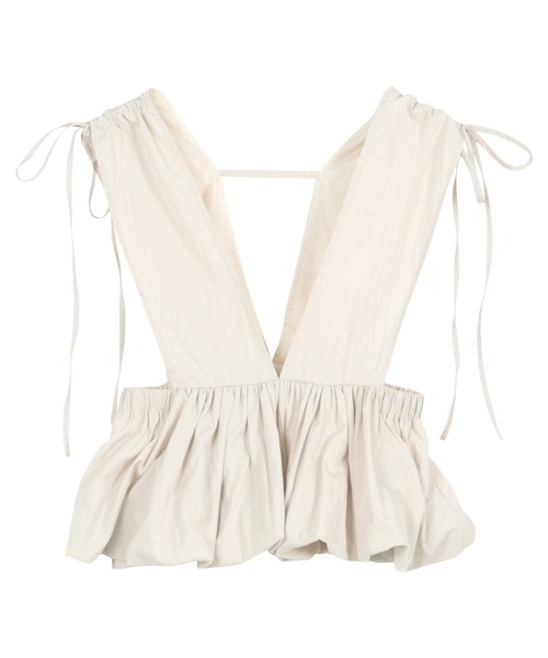 KOBE LETTUCE（コウベレタス）の「バルーンペプラムビスチェトップス（ベスト・レディース・アイボリー系/ブラック/ネイビー・M）」の12枚目の写真