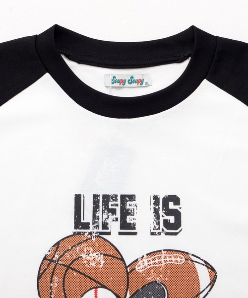 Revo.(レボ)の「ヴィンテージライク オールドグラフィックデザイン ラグラン プリントTシャツ ロゴ イラスト(Tシャツ/カットソー・メンズ・ホワイト/ホワイト系その他/ホワイト系その他3/レッド/レッド系その他/ホワイト系その他2/レッド系その他2/レッド系その他3・M/L/XL)」の14枚目の写真