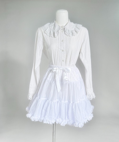 MAISON SELECT（メゾンセレクト）の「6A6 リボンパニエ（スカート・レディース・ブラック/ホワイト・ONESIZE）」の10枚目の写真