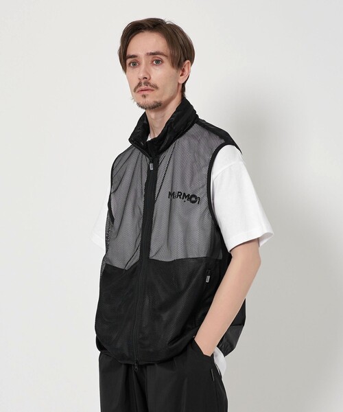 MARMOT CAPITAL メッシュベスト ブラック MARMOT CAPITAL ベスト ジレ 「MARMOT CAPITAL」PERTEX フロント