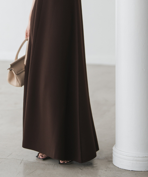 Noble(ノーブル)の「【洗える】ミラノリブフィットフレアニットワンピース(ワンピース・レディース・ブラウン/レッド・FREE)」の9枚目の写真