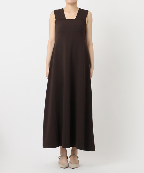 Noble(ノーブル)の「【洗える】ミラノリブフィットフレアニットワンピース(ワンピース・レディース・ブラウン/レッド・FREE)」の4枚目の写真