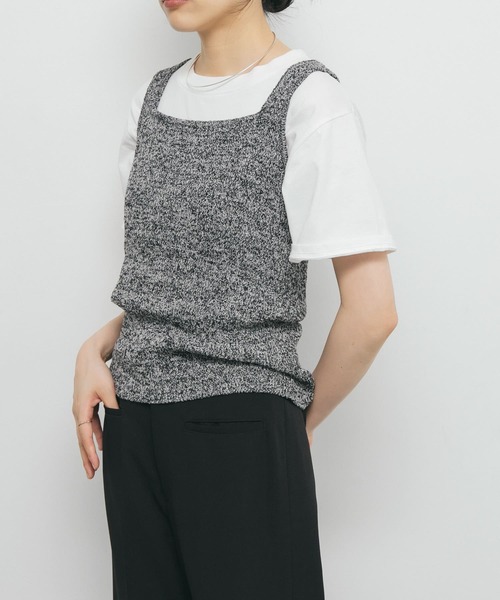 KBF（ケイビーエフ）の「スクエアニットタンクトップ（タンクトップ・レディース・ブルー系その他/ベージュ系その他/ブラック系その他・ONE）」の21枚目の写真