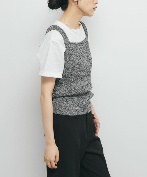 KBF（ケイビーエフ）の「スクエアニットタンクトップ（タンクトップ・レディース・ブルー系その他/ベージュ系その他/ブラック系その他・ONE）」の10枚目の写真