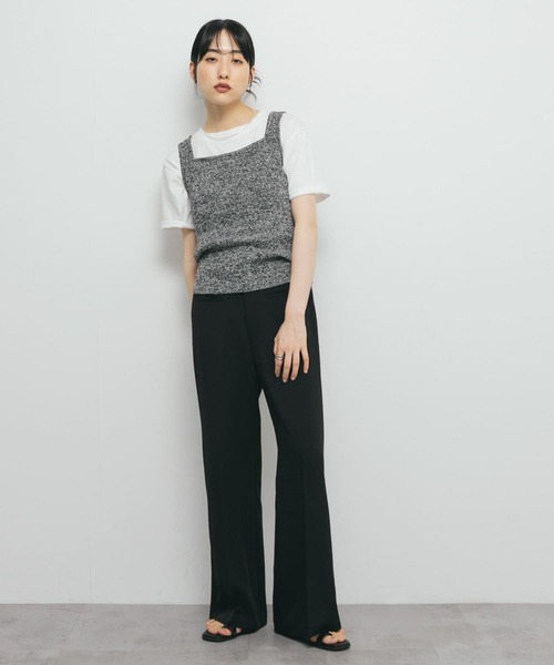 KBF（ケイビーエフ）の「スクエアニットタンクトップ（タンクトップ・レディース・ブルー系その他/ベージュ系その他/ブラック系その他・ONE）」の12枚目の写真