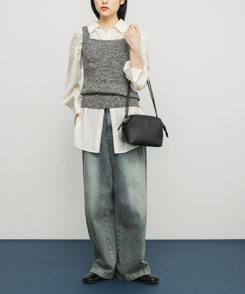 KBF（ケイビーエフ）の「スクエアニットタンクトップ（タンクトップ・レディース・ブルー系その他/ベージュ系その他/ブラック系その他・ONE）」の15枚目の写真