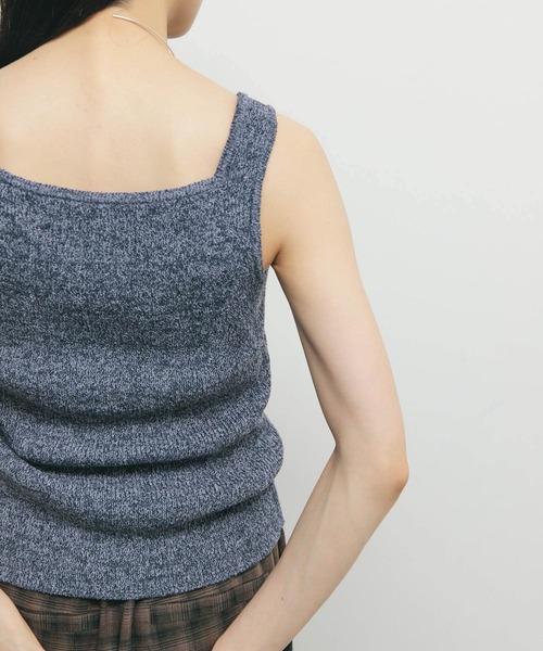 KBF（ケイビーエフ）の「スクエアニットタンクトップ（タンクトップ・レディース・ブルー系その他/ベージュ系その他/ブラック系その他・ONE）」の9枚目の写真