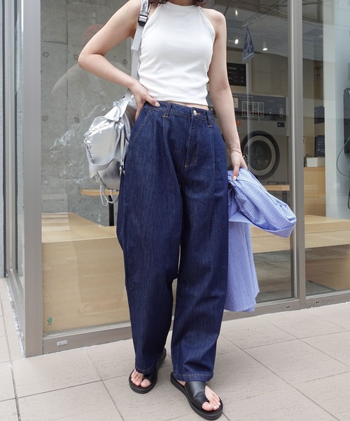 【HUECLOSET】ノンフェードバルーンデニムパンツ HUECLOSET】ノンフェードバルーンデニムパンツ (HUE/デニム