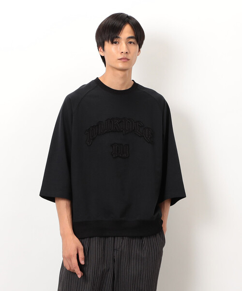 Purple&Yellow(パープルアンドイエロー)の「ロゴアップリケプルオーバー(Tシャツ/カットソー・メンズ・ブラウン/ブラック/グレイッシュベージュ・SMALL/MEDIUM/LARGE)」の1枚目の写真