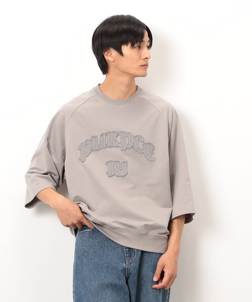 Purple&Yellow(パープルアンドイエロー)の「ロゴアップリケプルオーバー(Tシャツ/カットソー・メンズ・ブラウン/ブラック/グレイッシュベージュ・SMALL/MEDIUM/LARGE)」の14枚目の写真
