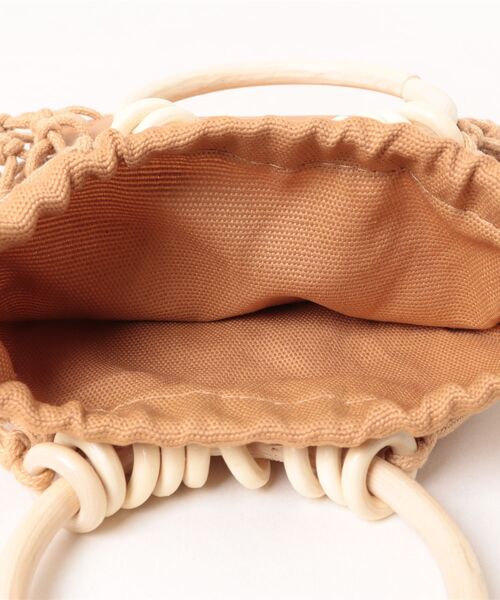 Ritzy(リッツィー)の「ウッド調ハンドル かごバック ハンドバッグ(ハンドバッグ・レディース・ブラウン/ホワイト・FREE)」の12枚目の写真