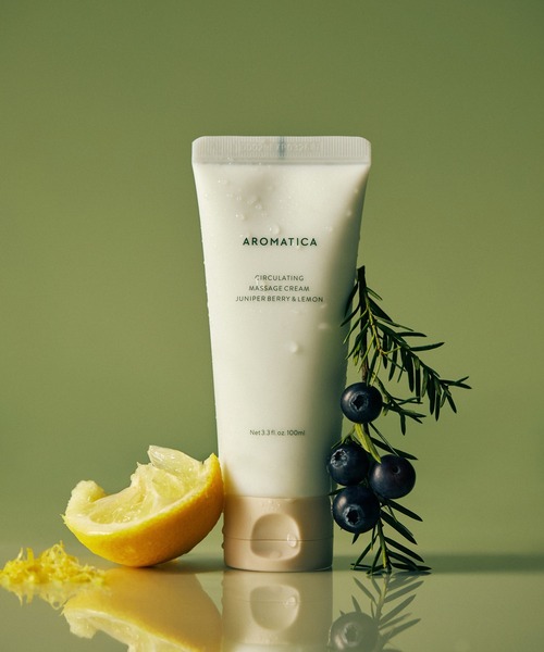 AROMATICA(アロマティカ)の「【ひんやりセルライトケア♪】サーキュレイティングマッサージクリームジュニパーベリー&レモン(ボディケア/ボディクリーム・レディース・その他・FREE)」の1枚目の写真