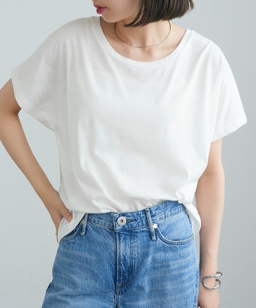 TRUSS(トラス)の「【TRUSS】ウィメンズ ドルマン Tシャツ WDN-804(Tシャツ/カットソー・レディース・オートミール/ライトピンク/ヘザーグレー/オフホワイト・M)」の2枚目の写真