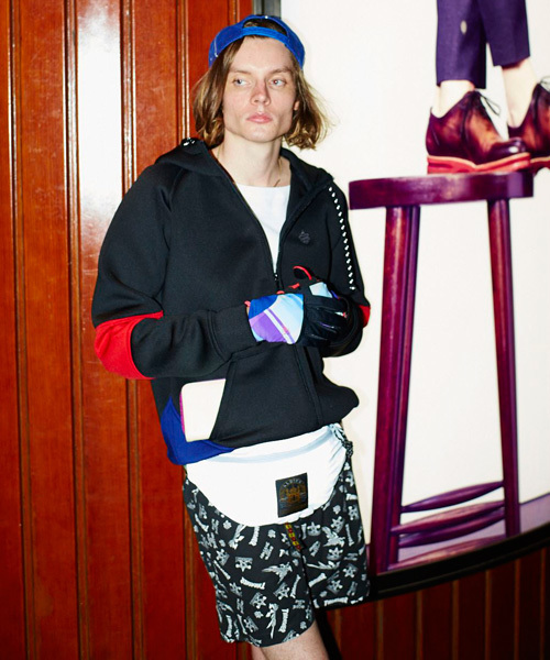 ALDIES（アールディーズ）の「THRASHER Short Pants スラッシャーコラボ ショートパンツ（その他パンツ・メンズ・ブラック/ブラック×パープル・MEDIUM/LARGE/X-LARGE/SMALL）」の2枚目の写真