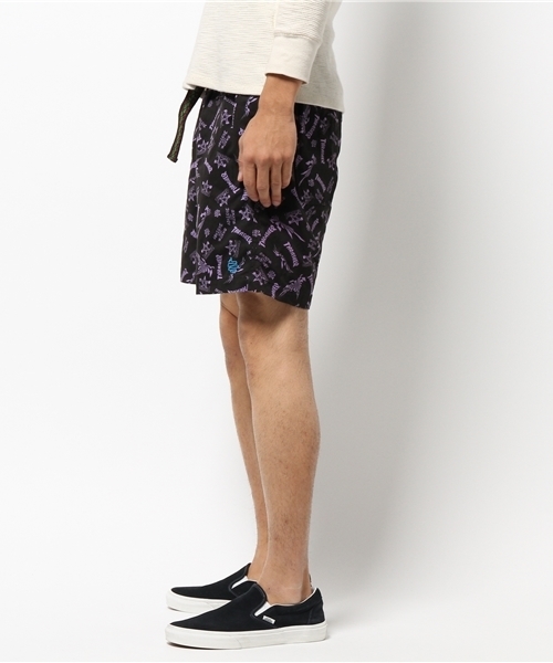 ALDIES（アールディーズ）の「THRASHER Short Pants スラッシャーコラボ ショートパンツ（その他パンツ・メンズ・ブラック/ブラック×パープル・MEDIUM/LARGE/X-LARGE/SMALL）」の4枚目の写真