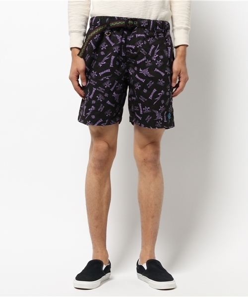 ALDIES（アールディーズ）の「THRASHER Short Pants スラッシャーコラボ ショートパンツ（その他パンツ・メンズ・ブラック/ブラック×パープル・MEDIUM/LARGE/X-LARGE/SMALL）」の6枚目の写真