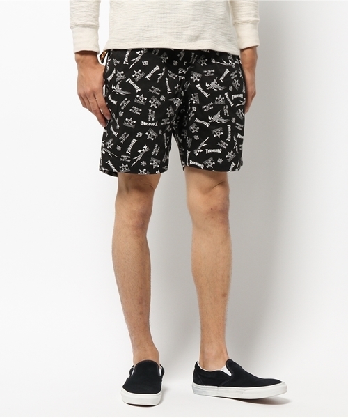 ALDIES（アールディーズ）の「THRASHER Short Pants スラッシャーコラボ ショートパンツ（その他パンツ・メンズ・ブラック/ブラック×パープル・MEDIUM/LARGE/X-LARGE/SMALL）」の3枚目の写真