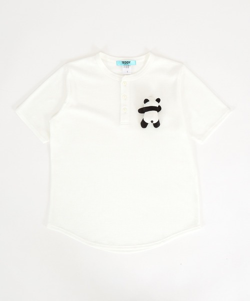 ankoROCK(アンコロック)の「TEDDY ankoROCK ヘンリーネックTシャツ(Tシャツ/カットソー・レディース・ブラック系2/ホワイト系1/ホワイト系2/ブラック系1・S/M/L/XL)」の10枚目の写真