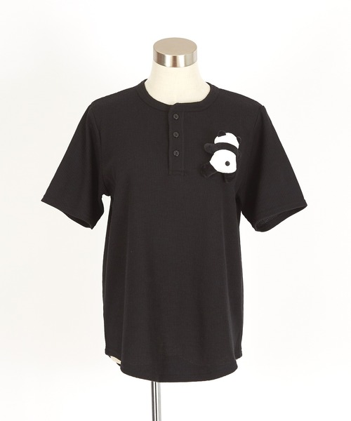 ankoROCK(アンコロック)の「TEDDY ankoROCK ヘンリーネックTシャツ(Tシャツ/カットソー・レディース・ブラック系2/ホワイト系1/ホワイト系2/ブラック系1・S/M/L/XL)」の21枚目の写真