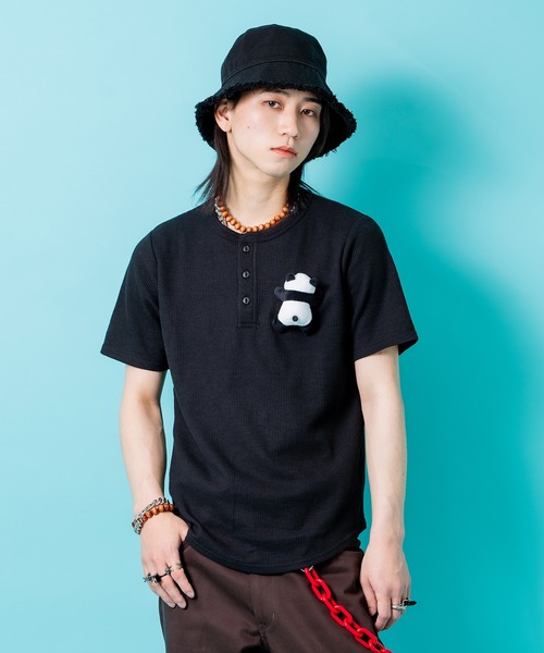 ankoROCK(アンコロック)の「TEDDY ankoROCK ヘンリーネックTシャツ(Tシャツ/カットソー・レディース・ブラック系2/ホワイト系1/ホワイト系2/ブラック系1・S/M/L/XL)」の18枚目の写真