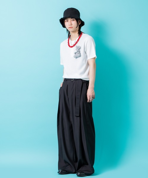 ankoROCK(アンコロック)の「TEDDY ankoROCK ヘンリーネックTシャツ(Tシャツ/カットソー・レディース・ブラック系2/ホワイト系1/ホワイト系2/ブラック系1・S/M/L/XL)」の14枚目の写真