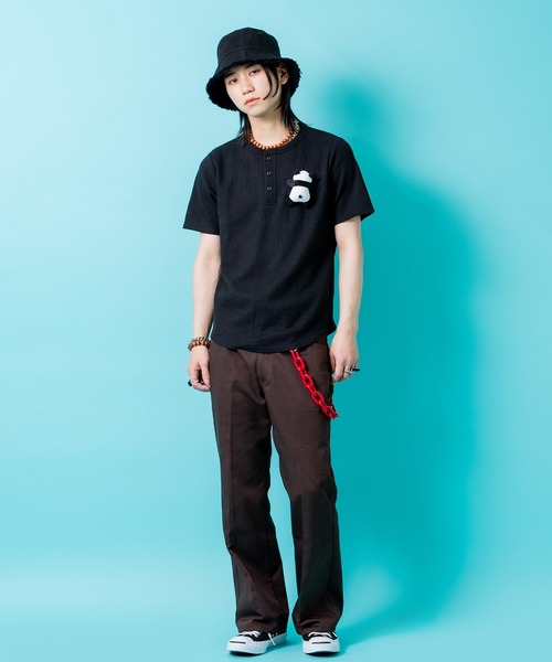 ankoROCK(アンコロック)の「TEDDY ankoROCK ヘンリーネックTシャツ(Tシャツ/カットソー・レディース・ブラック系2/ホワイト系1/ホワイト系2/ブラック系1・S/M/L/XL)」の19枚目の写真