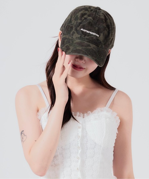 Chick(チック)の「Camouflage Pattern Camouflage Cap / カモフラージュ柄 迷彩キャップ 夏物 夏服(キャップ・レディース・カーキ/アーミー/ブルー/ホワイト/ブラウン・FREE)」の4枚目の写真