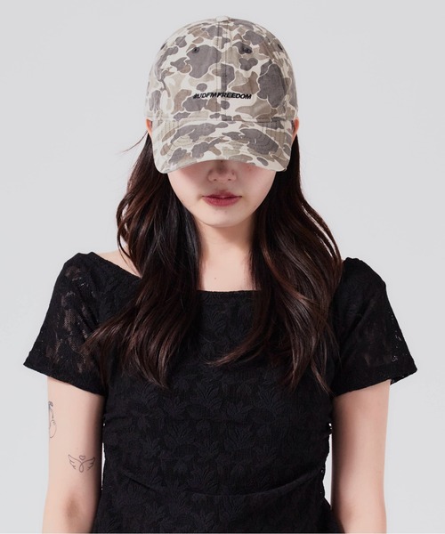 Chick(チック)の「Camouflage Pattern Camouflage Cap / カモフラージュ柄 迷彩キャップ 夏物 夏服(キャップ・レディース・カーキ/アーミー/ブルー/ホワイト/ブラウン・FREE)」の2枚目の写真