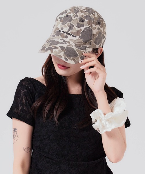 Chick(チック)の「Camouflage Pattern Camouflage Cap / カモフラージュ柄 迷彩キャップ 夏物 夏服(キャップ・レディース・カーキ/アーミー/ブルー/ホワイト/ブラウン・FREE)」の6枚目の写真