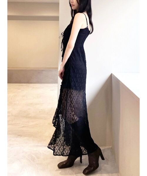 リメイク　テーブルクロス　レースキャミワンピース① リメイク テーブルクロス レースキャミワンピース①