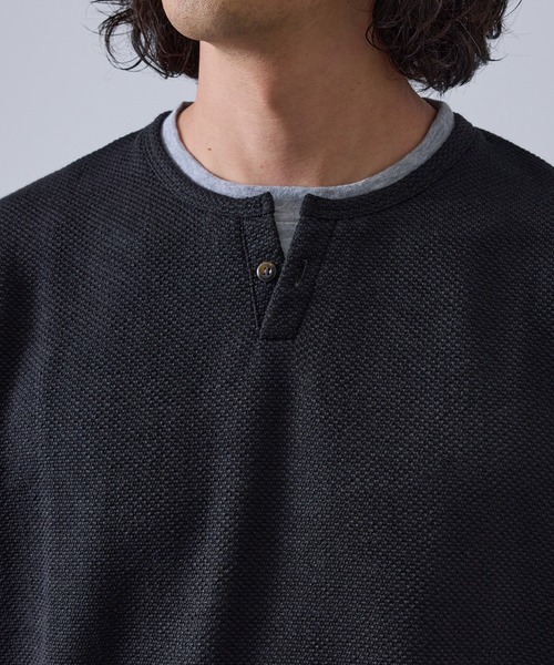 j.n.r.d(ジェー・エヌ・アール・ディー)の「j.n.r.d/変形鹿の子キーヘンリープルオーバー(Tシャツ/カットソー・メンズ・ライトグリーン/ブラック・L/LL/M/S)」の9枚目の写真